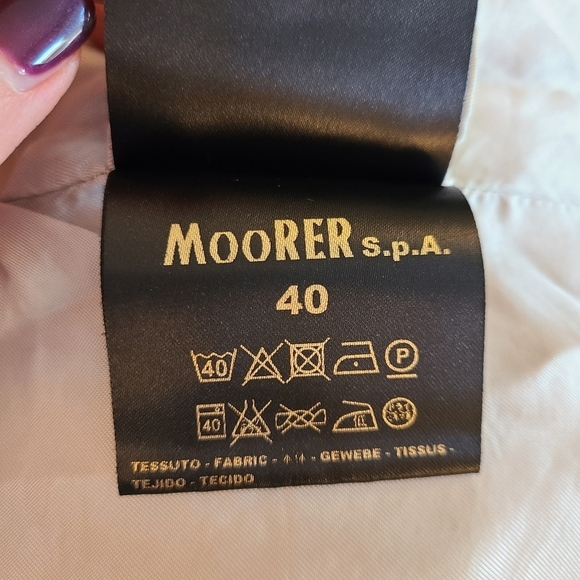 Moorer White Short Sleeve Hooded Jacket - Picture 12 of 12